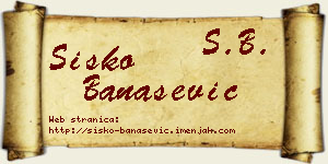 Sisko Banašević vizit kartica